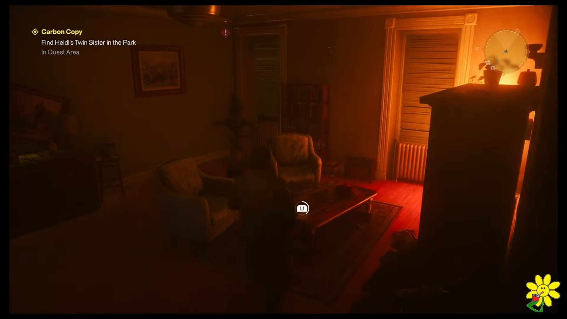 The sisters’ apartment during the first visit