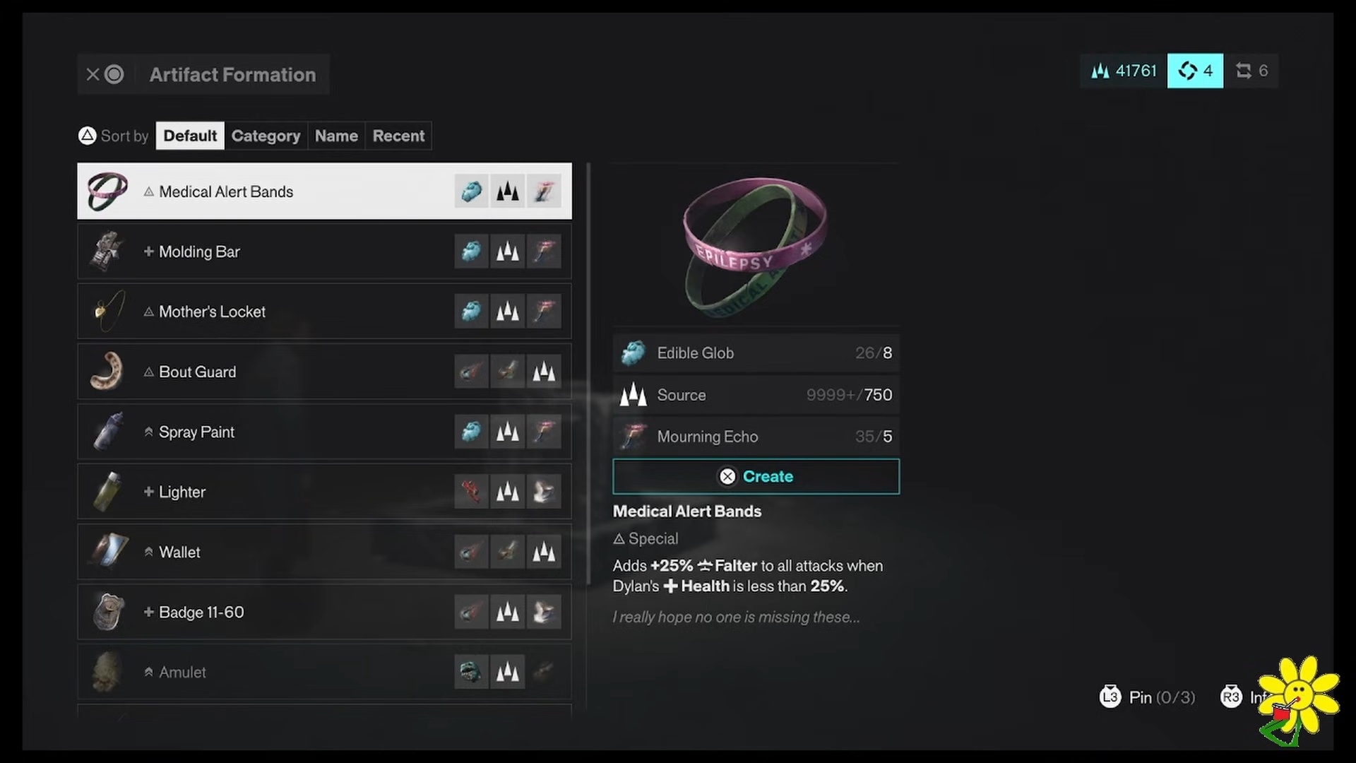 Medical Alert Bands in Artifact Formation