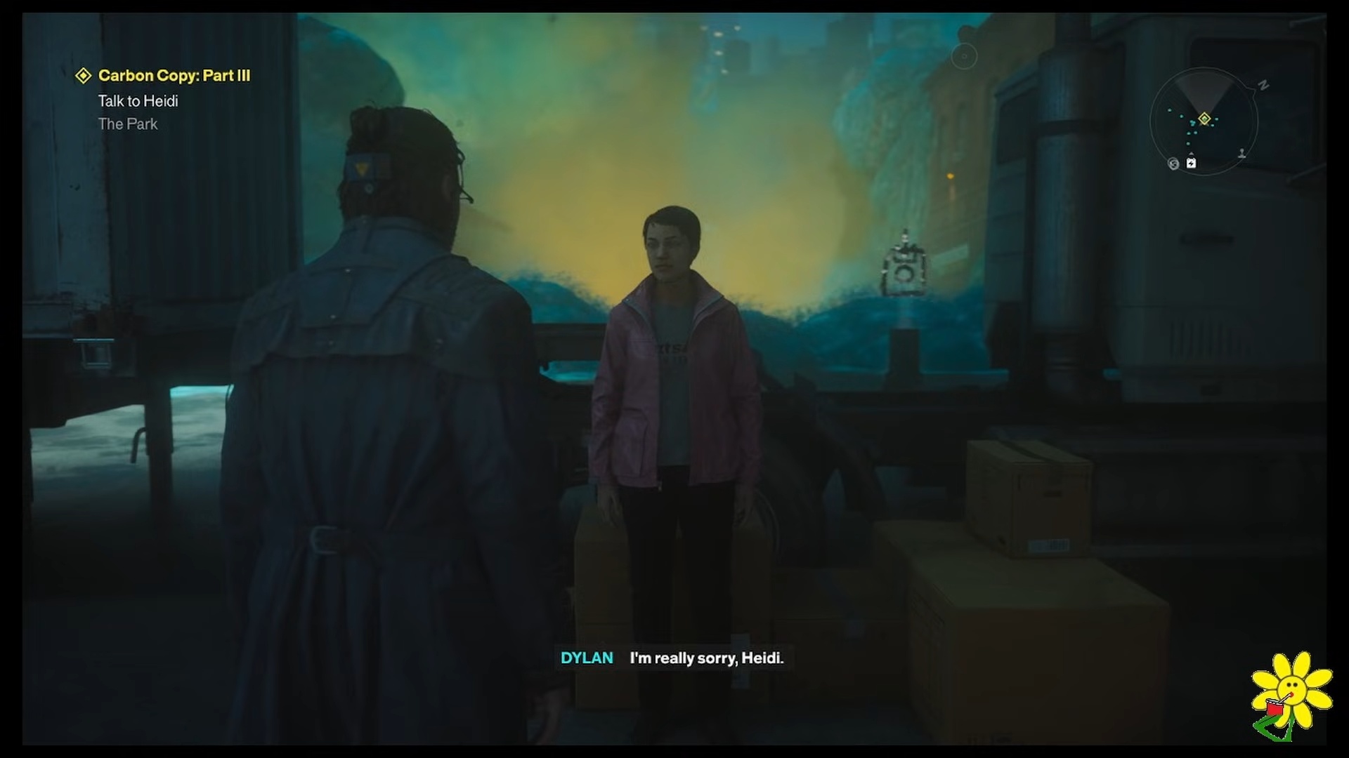 Dylan speaking to Heidi after the factory fight