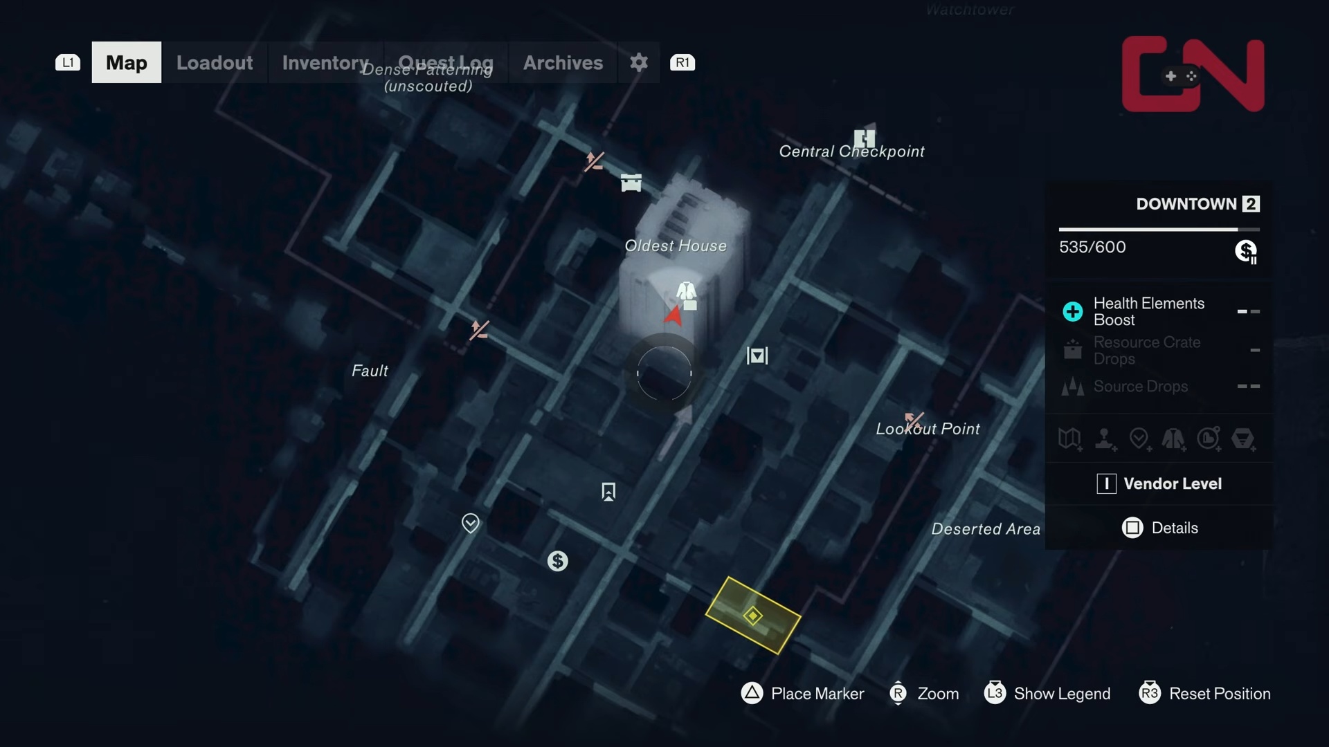 Downtown map near the Oldest House
