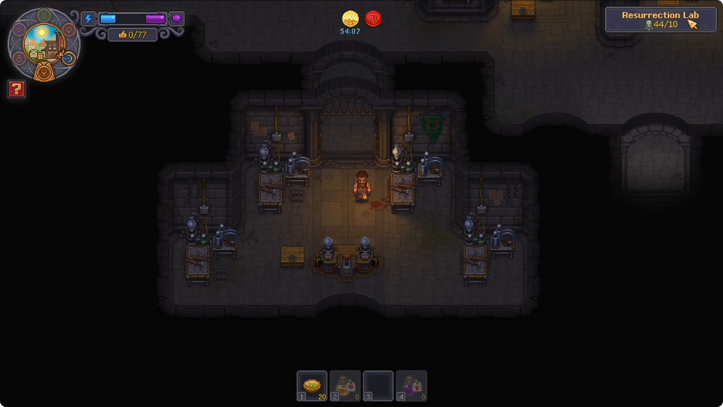 Resurrection Lab sign showing 44 zombies against a limit of 10