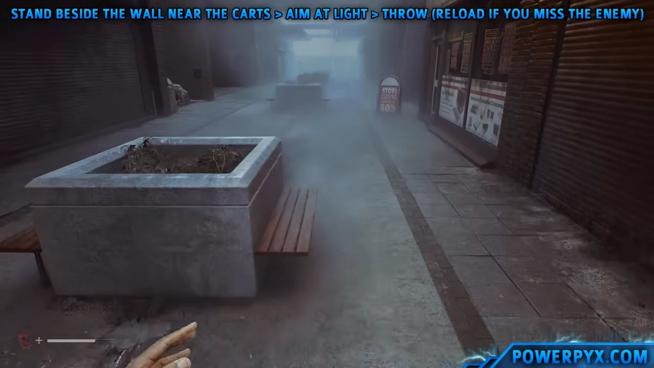Brick headshot demonstration with the wall and target landmarks