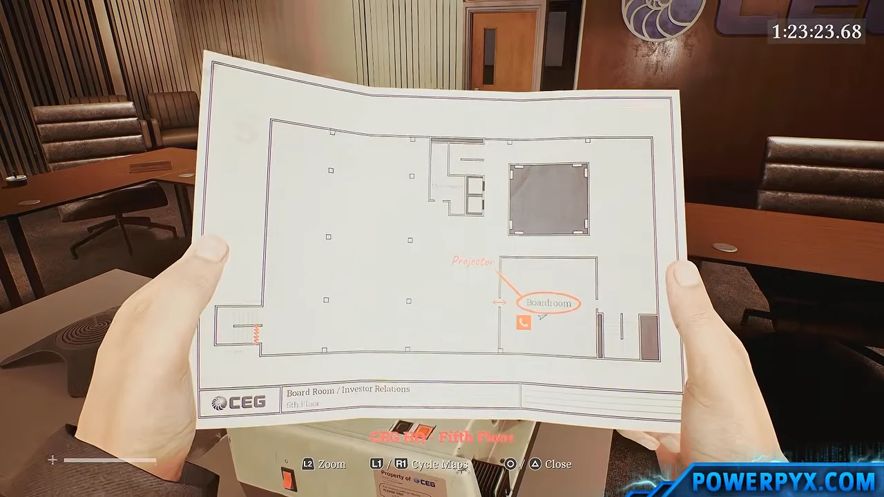 In-game CEG floor map