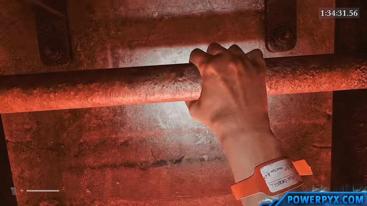 Hand at the flare-stack control route